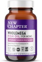 Nuevo capítulo Wholemega para las mamás suplemento de aceite de pescado - DHA prenatal con Omega-3 + vitamina D3 para soporte prenatal y postnatal - 90 ct, 500mg Softgels