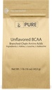 Ingredientes originales puros Unflavored Instantized BCAA (1lb) Polvo, Cadena ramificada Aminoácidos esenciales, Suplemento