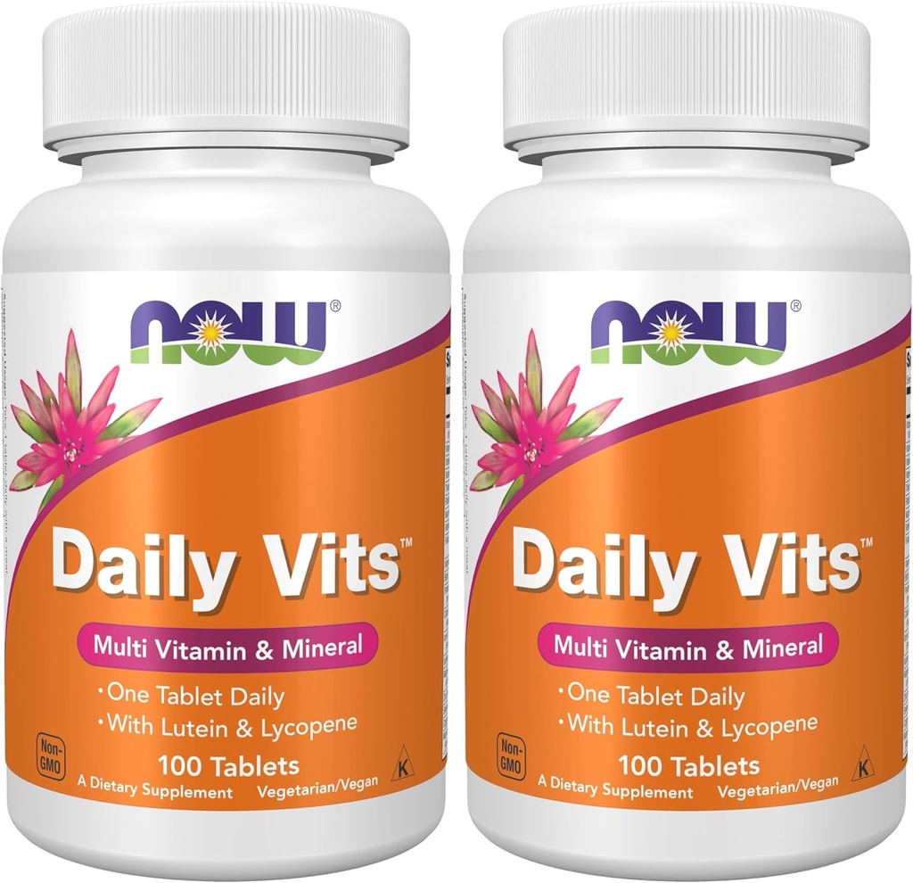 AHORA Suplementos, Daily VitsTM, One Tablet Daily con Lutein & Lycopene, 100 Tablets (Pack of 2)