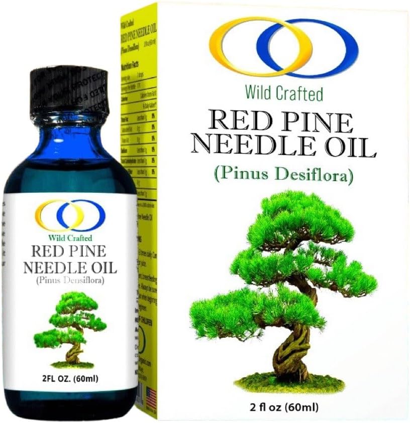 Optimally Organic Red Pine Needle Oil 2oz - Daily Drops for Extreme Immune Support - BioActive Cell & DNA Support - 1290 Drops - 3 to 7 Drops Por Dose -Vegan Body Cleanse - Longevity Oil