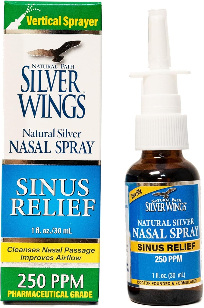 Camino Natural Anillos Plata Alivio Alivio Natural Plata Nasal Spray - 250ppm - 1oz