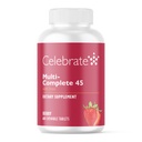 Celebrar Vitaminas Multi-Completa Chewables, 45 mg de Hierro – Multivitaminas Bariatrices diarias para la cirugía de gastrectomía y derivación gástrica Pacientes – Vitaminas esenciales y minerales - Berry (60 Tabletas)