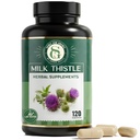 Milk Thistle Supplement 250mg- Liver Detox & Support – 120 Vegan Capsules