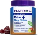 Natrol Mood+ Estrés Relax+ Día de la calma Gummies for Occasional Stress, Tropical Fruit Punch, 60 Cuenta, 60 Day Supply