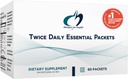 Diseños para Twice Daily Essential Packets - Paquetes multivitamínicos diarios con soporte inmunológico Vitaminas D + Zinc - Calcio + cápsulas de magnesio - OmegAvail Fish Oil (60 paquetes individuales)