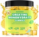 Cretina Monohydrate Gummies 5600mg para Hombres & Mujeres, 120 CT Chewable Creatine Gummies for Muscle Support, Energy Boost, 5.6g of Creatine Monohydrate per Serving - Sugar Free, Vegan (Lemon Flavor)