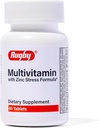 Multivitamina Rugby con Estrés Zinc Fórmula - Suplemento dietético - 60 Tabletas (3 Pack)
