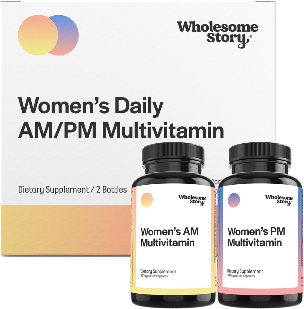 Premium Bioavailable Multivitamina diaria para mujeres con hierro, folato, calcium, Omega-3 DHA & Vitamina D TENIDO 100% de vitaminas esenciales para las mujeres TENIDO 2 botellas TEN Optimizado AM & PM Doses TEN 30 Day Supply