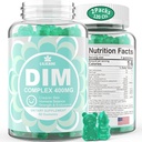 Suplemento DIM Mujeres 400mg, Suplemento Estrógeno para Mujeres, Gummies DIM Libre de Azúcar para Hombres & Mujeres + Biotina, Aceite Flaxseed, Burdock, Calendula, BioPerine for Hormone Balance, Menopause & Prostate 120Cts