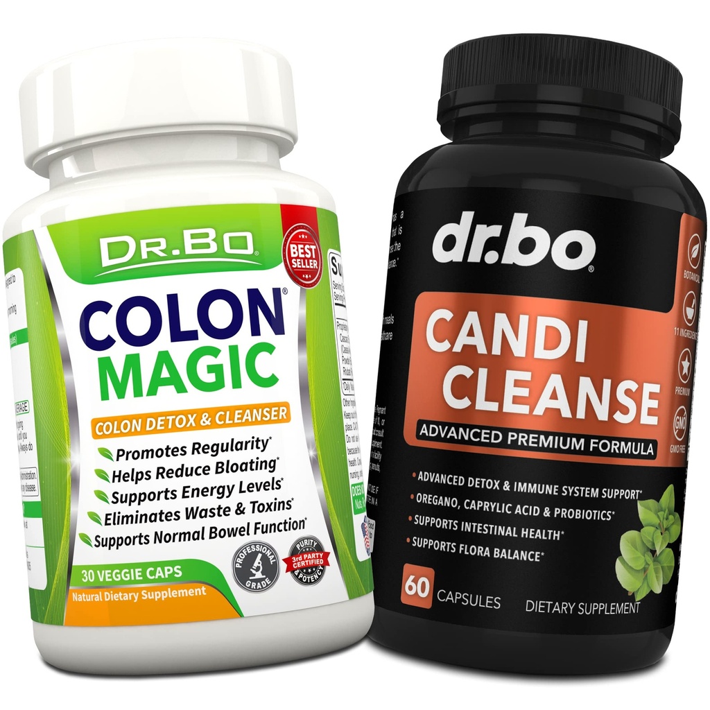 Colon Cleanse Candi Detox Formula - Natural Bowel Cleanser Pills for Intestinal Bloating & Anti Overgrowth Cleansing for Women & Men - Daily Constipation Relief Supplement Gut Stomach Balance Control