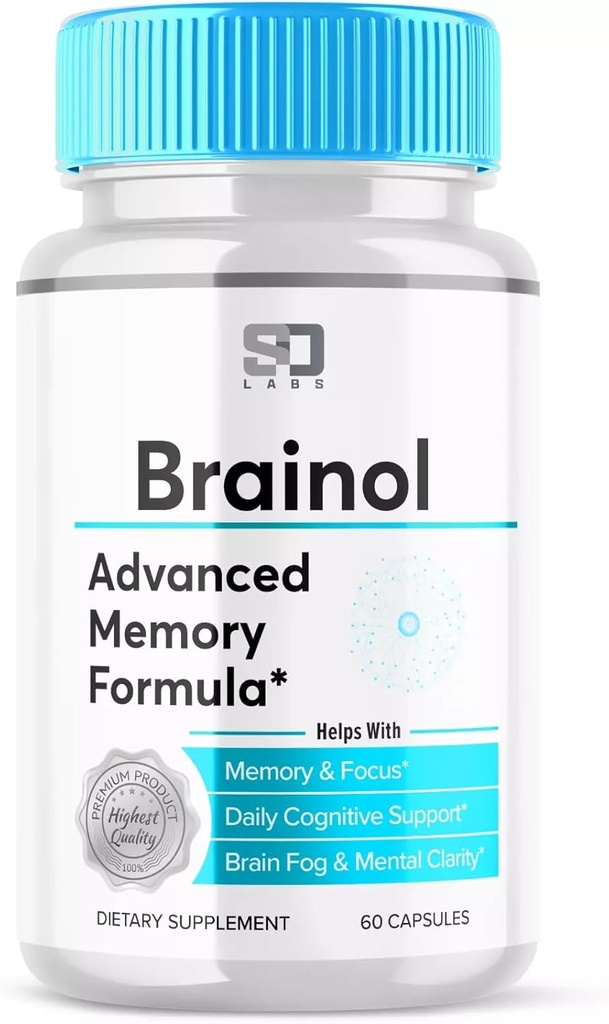 Boost Your Brain Pulwer: Brain-ol Advanced Memory Fórmula, 60 capsules, Ayuda con la memoria, Focus, Daily Cognitive Support, Brain Fog & Wellness