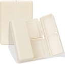 FYYY Organizador diario de píldoras, 7 departamentos Portable Pill Case Travel Pill Organizer,[Folding Design] Pill Box for Purse Pocket to Hold Vitamins,Cod Liver Oil,Supplements and Medication-White