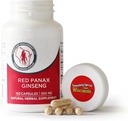 100% Authentic Korean Red Panax Ginseng Capsules -500 mg. Potent Ground Ginseng Root Extract Powder - No Fillers, Binders u otros aditivos. (150 ct)