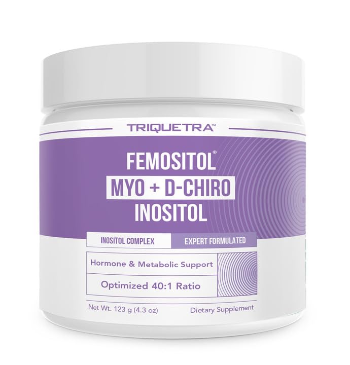 FemoSitol Inositol Powder ← Myo-Inositol & D-Chiro Complejo Inositol - Probada clínicamente 40:1 Ratio (Vitamin B8) ← PCOS, Equilibrio hormonal y Función Ovárica saludable Apoyo (123 gramos – 60 serviduaciones)