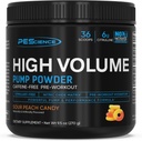 PEScience High Volume Booster de óxido nítrico con L Citrulline & L Arginine Nitrate, Preworkout no estimulante para hombres y mujeres, 36 Scoops, Sour Peach Candy