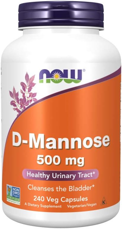 Ahora Alimentos D-mannose 500 mg,240 Veg Capsules
