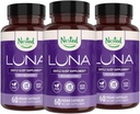 Naturales anidados Luna Herbal Suplemento de sueño con Melatonina, Valerian Root, Chamomile Silencio 180 Vegan Capsules (3-Pack) - 60 cápsulas por botella