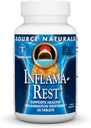 Fuente Naturales Inflama-Rest - Herbal & Mineral Blend with Turmeric, Boswellia, Ginger, Quercetin - Maximum Stress Relief & Relaxation - 30 Tablets