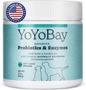 Probióticos para perros, para Gut Salud y Salud Digestiva, Equilibrio de Levadura, Apoyo Inmunitario, Probióticos Perros y Enzimas Digestivos, Más de 1 billón de UF, 60 Picos suaves