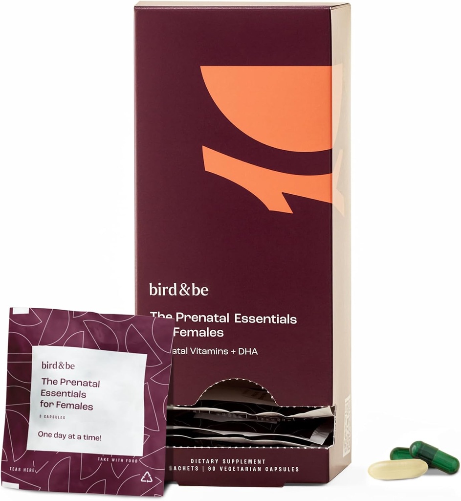 Los Esenciales Prenatales para Mujeres - Vitaminas para Apoyar el Embarazo - Ácido Fólico, Folato Metilado, DHA (Omega-3), Choline and More - 30-Day Supply (HSA/FSA Eligible)
