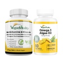 Vegan Vitality Immunity Booster Bundle 6 Meses - Vegan Multivitaminas y Vegan Omega 3 Algae Oil. Alta Fuerza Planta de Fórmula Basada en la Inmunidad, Energía Global Salud para Vegans y Vegetarianos