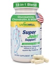 SUPER JOINT SUPPORT Glucosamine Chondroitin & MSM for Bone & Muscle Health - Joint Supplement for Men & Women with Vitamin D, B12, Magnesium, Potassium & Calcium - All in One Support - 90 Capsules