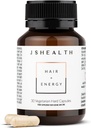 JSHealth Vitamins Hair and Energy Formula - Hair & Scalp Support Suplemento con Iodine y Zinc - 30 cápsulas