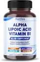 Ácido Lipoico alfa con Vitamina B1 - Apoya la Salud Antioxidante & Metabolismo Saludable - Incluye vitamina C, Acetyl-L-Carnitina, CoQ10 - Hecho en los EE.UU.- 150 cápsulas