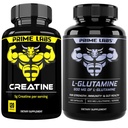 Prime Labs Creatine Monohydrate (120 ct) + L Glutamine (180 ct)