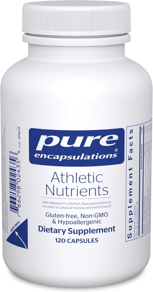 Pure Encapsulations Athletic Nutrients peru Multivitamin/Mineral Complex for Exercise Performance and Training*  120 Capsules