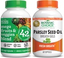 Botanic Choice - Mega Fruits & Veggies y Parsley Seed Oil Bundle - Energy Balance & Breath Freshener Suplementos para adultos