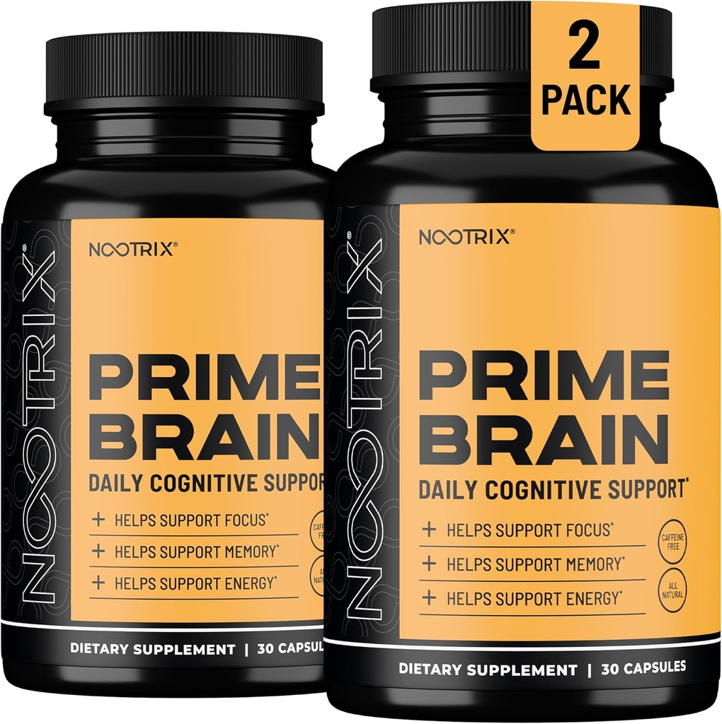 Primer Suplemento Nootrópico de Cerebro Silencioso Apoyo Memoria, Enfoque Mental, Salud Cognitiva & Energía TEN Promueve Mood saludable & Función Cerebro Silencioso Ginkgo Biloba, Lion's Mane & L Theanine