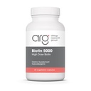 Grupo de Investigación de Alergia Biotina 5000 Suplemento - 5000mcg Biotina, Vitaminas para el pelo, la piel y las uñas, alta dosis, cápsulas vegetarianas, hipoalergénica, Gluten Gratis - 60 Conde