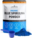 Ecológico Blue Spirulina Powder - 100% puro Blue-Green Algae, No Fishy Smell, Vegan Superfood for Smoothies & Drinks, Non GMO, Gluten-Free, Vegan