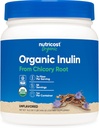 Nutricost Organic Inulin Powder 1LB (454 Grams) 7 Gramos de Fiber Per Serving - de Chicory Root - Certificado USDA Organic