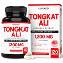 Tongkat Ali Para Hombres (Longjack) Eurycoma Longifolia Extracto 1200mg Por Serving, 120 Capsules - Longjack Tongkat Ali para la Salud de los Hombres &amp; Vitality Support - Tested, USA Made &amp; Non-GMO