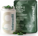 Efecto secundario GLP-1 Asistencia, reduce los hambres para soportar peso – Probiótico & Prebiótico Suplemento para Hombres Mujeres – Bien para la salud de Gut y la energía celular – 120 cápsulas