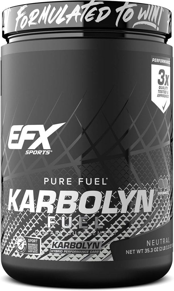 EFX Sports Karbolyn Fuel ← Aceleración rápida Carbohydrate Powder ← Carb Carb Carb Carb Carb Carbohidrato, Energía Sostenida, Recuperación Rápida