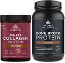 Antigua Nutrición Multi Collagen Proteína Polvo, Chocolate, 40 Servimientos + Bono Broth Protein Polvo, Chocolate, 40 Servimientos