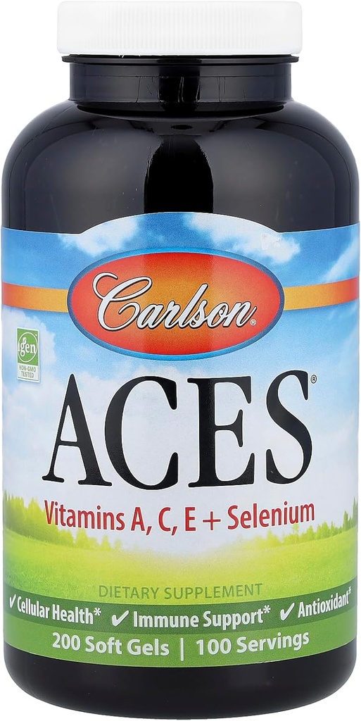 Carlson Aces Antioxidante Fórmula, 200 Softgels