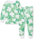 Las abejas de Burt Baby Girls 2-Pibra Longece Teeve Tee and Pants Organic Cotton Pajama Set