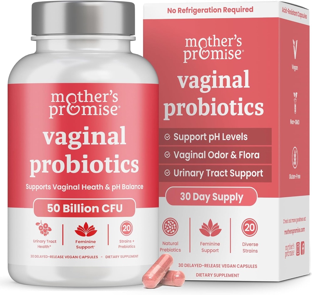 Vaginal Probiotics for Women pH Balance ← 50 Billion CFU Womens Probiotic + Cranberry Pills for Vaginal Health, Healthy Odor, Yeast, Urinary Tract ← Vegan Women's Probiotics and Prebiotics Supplement
