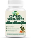 Suplemento de cortisol para hombres, equilibrio hormonal, magnesio, Ashwagandha, Rhodiola, L-Theanine, vitamina B6 & B12, Mood, Focus, Sleep Support, Vegan 60 cápsulas