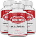 3 Pack- Suplementos de vitaminas para el tratamiento del acné- Tablas de granos hormonales para limpiar la piel del aceite para mujeres, hombres, adolescentes y adultos