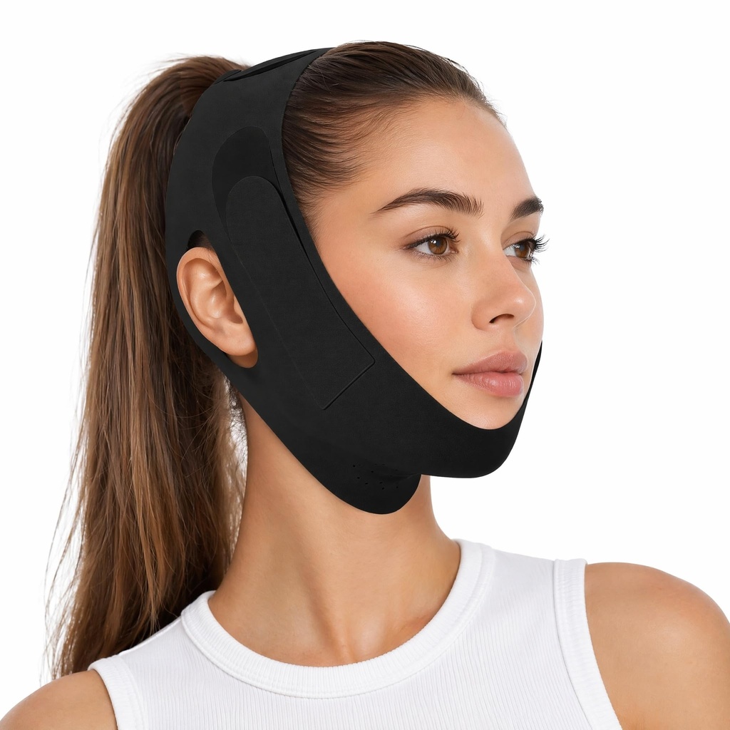 Comfortable Chin Strap for Sleeping | Adjustable Breathable Chin Support Designed for Comfortable Overnight Use