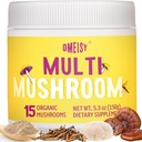 Mushroom Powder Silencioso para el Café de Mushroom, 20 en-1 Complejo de Mushroom con Lions Mane Powder, Reishi, Cordyceps, Turquía Tail & Herbs, Suplementos de Cerebro para la Memoria y el Focus, Energía, Inmunidad - 5.3oz