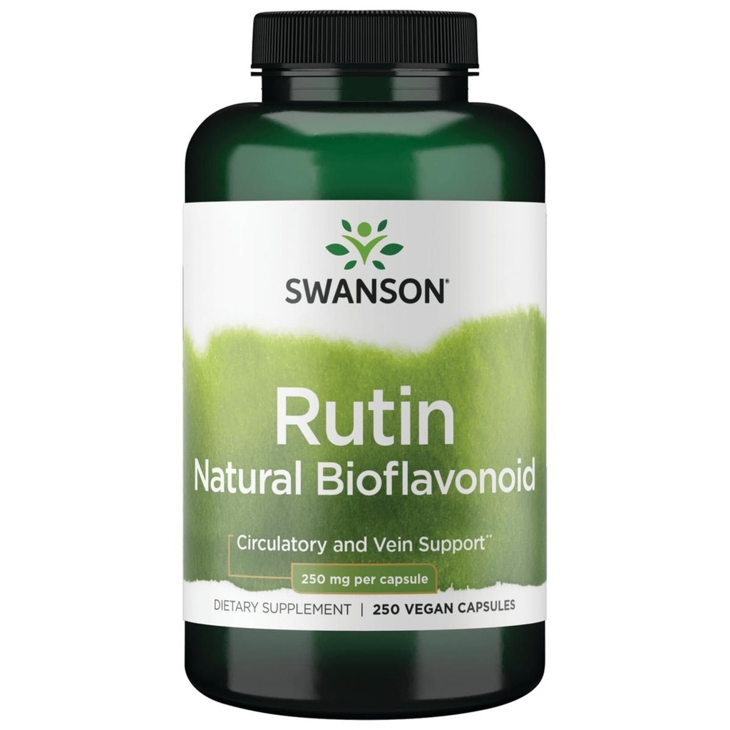 Swanson Rutin 250 Milligrams, 250 Capsules, 1 Pack | A Natural Bioflavonoid that Enhances Absorption of Vitamin C, Helps Strengthen Capillary Walls for Healthy Circulation