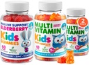 DR. MORITZ Paquete de Esenciales para Niños Saludables - Gummies de Arandela Infantil (60 Cuenta) con Multivitamina (120 Cuenta)