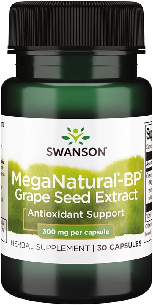 Swanson Meganatural-Bp Grape Seed Extracto 300 Milligrams 30 Capsules
