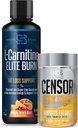 Censor NDS Nutrition Fat Loss-Body Toner con CLA (90 Softgels) & Siren Labs L-Carnitine Elite Burn Fat Loss Support Malibu Beach Blast 3000 mg (32 Servings)
